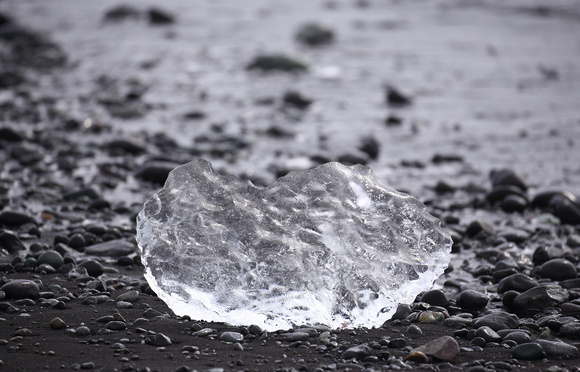 Iceberg on beach, Jokulsarlon