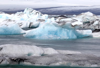 Blue and grey icebergs, Jokulsarlon