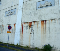 Murals on fish factory
