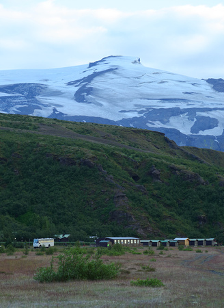 Summit of Eyjafjallajökull above Volcano Huts.