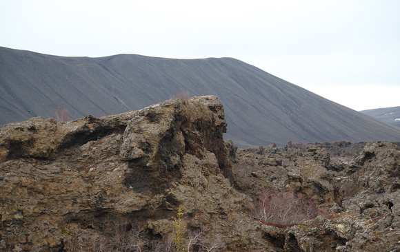 Lava formations, Hverfjall in background