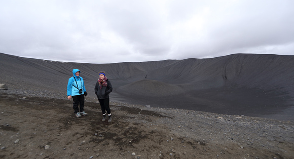 J. and C. at the summit, Hverfjall