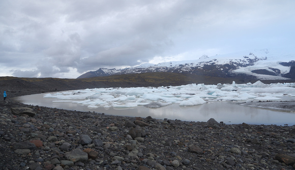 Panorama of glacial lagoon, Fjallsarlon