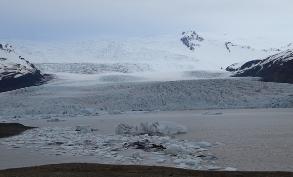 Fjalljokull glacier and Fjallsarlon lagoon