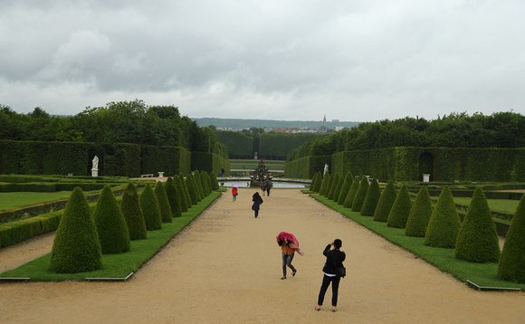 Gardens in the rain, Versailles