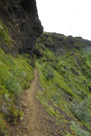 Steep trail along gorge