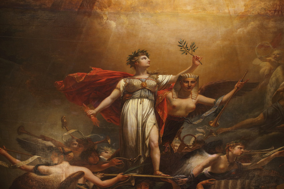 Allegorical painting referencing Napoleon's Egyptian Campaign