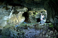 Inside the cave.