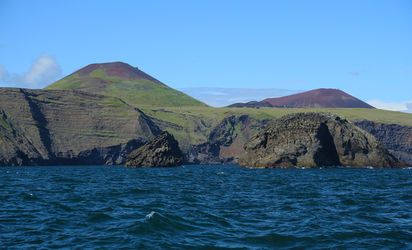 Helgafell and Eldafell from sea