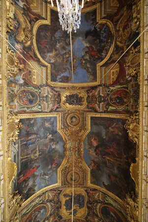Ceiling, Galerie des Glaces (Hall of Mirrors), Versailles
