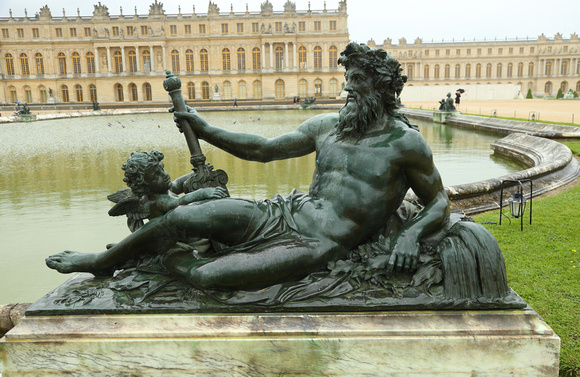 Le Rhone river statue on Water Parterre, Versailles