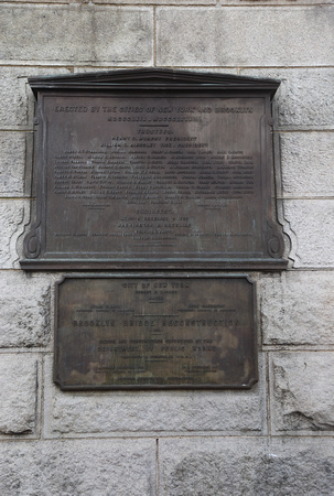 Foundation plaque, Brooklyn Bridge, NYC